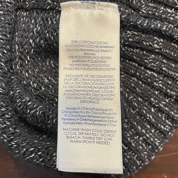 Chaps‎ Mens Gray Speckled Knit Quarter Zip Sweater Size M - Picture 5 of 7